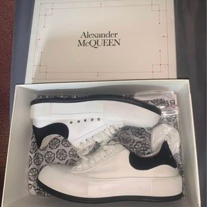 Alexander Mcqueen Plimsoll White & Black Shoes